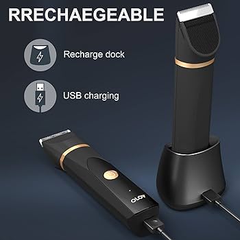 OLOV Electric Body Hair Trimmer – Waterproof Full-Body Groomer for Men (Ceramic Blades, USB Dock, Wet/Dry)