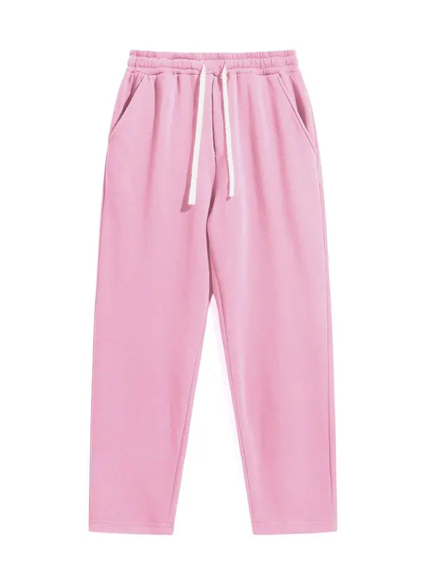 Men's Regular Fit Solid Drawstring Waist Sweatpants,Casual Pocket Design Pants for Fall & Winter, Men's Trousers for Daily Wear, Athleisure Pants